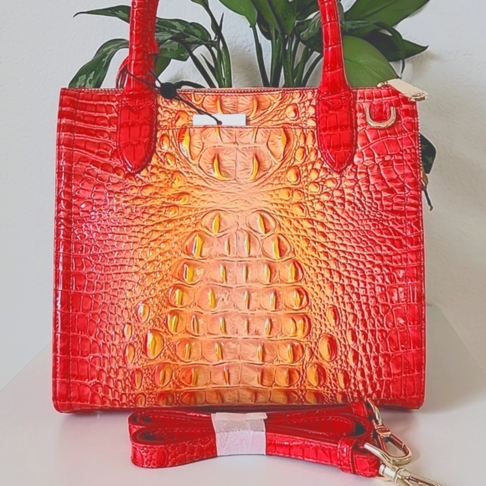NWT Brahmin Small Caroline Infusion Ombre Melbourne Leather